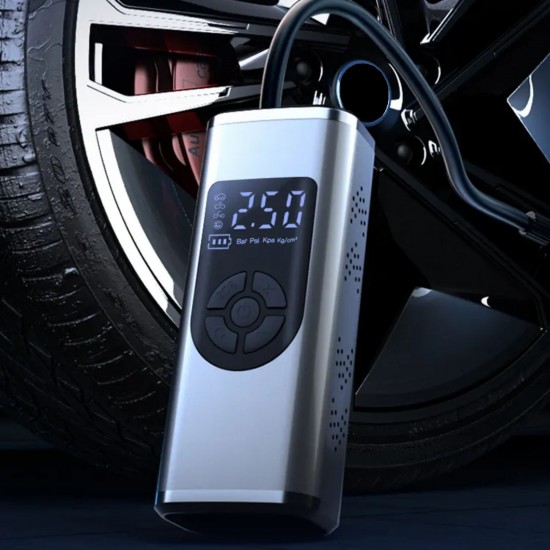 Компресор за гуми с LED лампа Преносим CX-219 батерия 6000 mAh. 