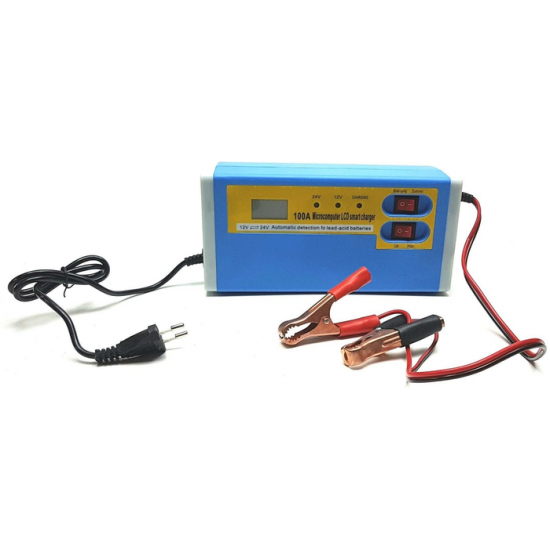 10 Ампера Електронно Зарядно за Акумулатор Автоматично 12V. 24V.
