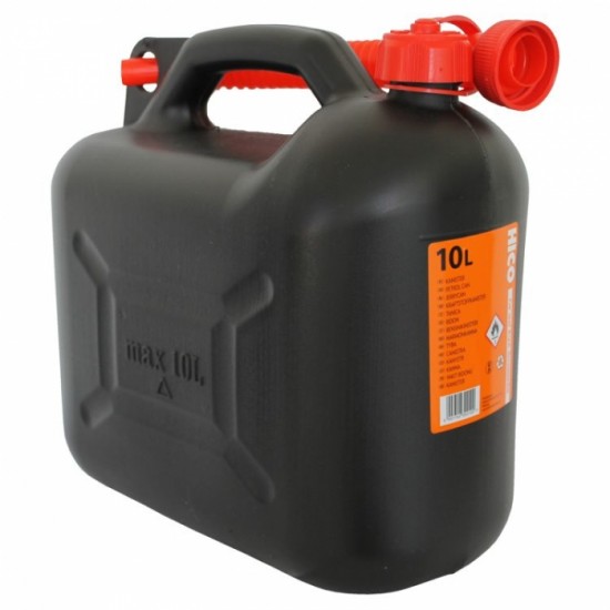 Пластмасова туба за гориво с накрайник HICO - 10L